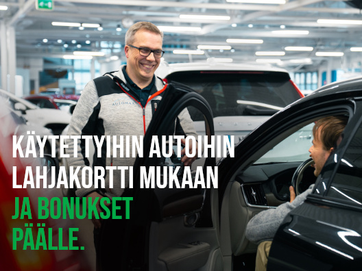 Käytetty auto ja lahjakortti
